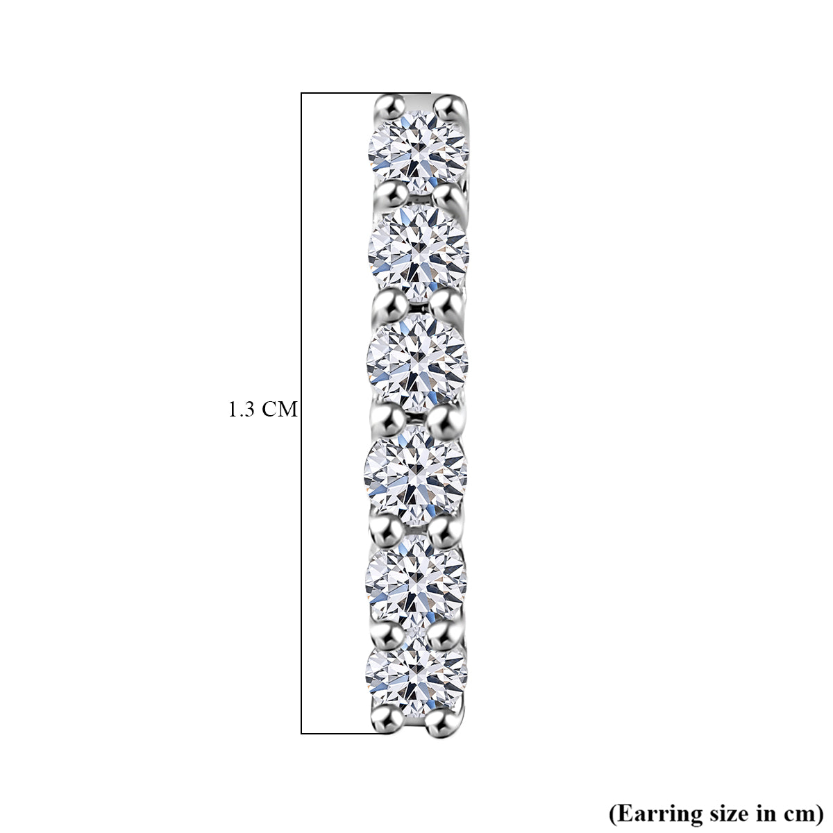 LUXURIANT Lab Grown Diamond (SI G/H) Hoop Earrings in Rhodium Overlay Sterling Silver 0.50 Ct. 8077495 5