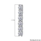 Luxuriant Lab Grown Diamond (SI/GH) Hoop Earrings in Rhodium Overlay Sterling Silver 0.50 Ct._8077495_4