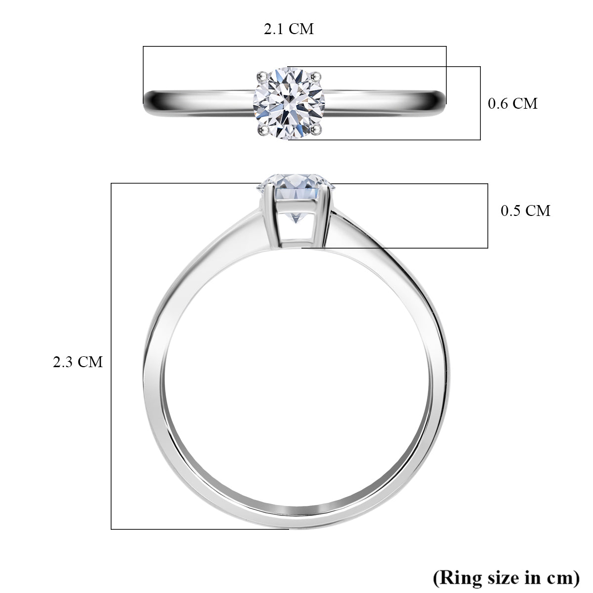 Rachel Galley 950 Platinum VS-EF Lab Grown Diamond VS-EF Ring, Platinum Wt.3 Gms  1.030  Ct. 8081530 5