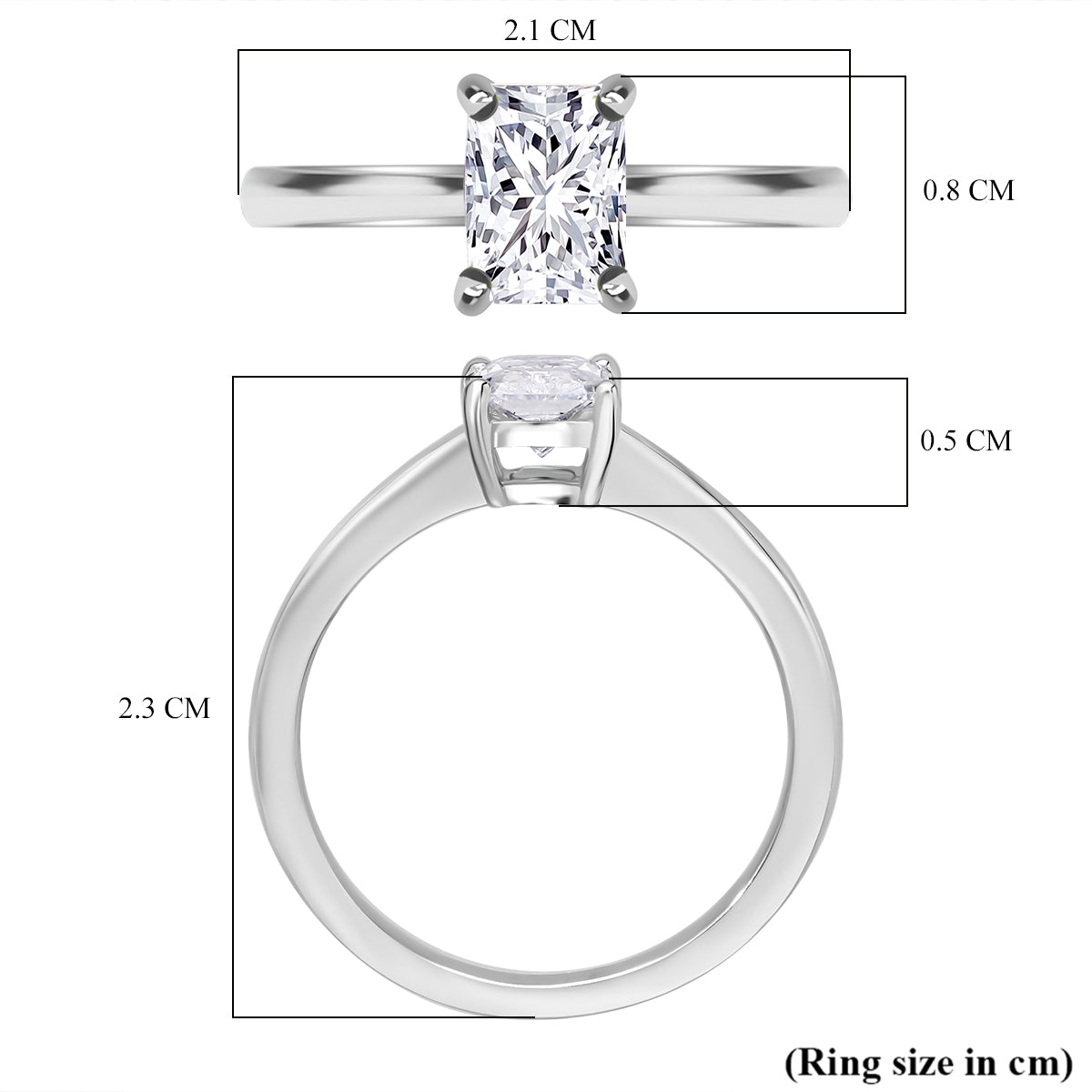 Rachel Galley 950 Platinum VS Lab Grown Diamond EF, VS Ring, Platinum Wt.3.9 Gms  1.020  Ct. 8081647 4