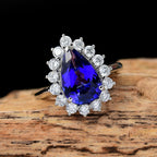 950 Platinum AAAA Tanzanite & Lab Grown Diamond (VS-EF) Solitaire Ring 4.81 Ct, Platinum Wt. 5.40 Gms.