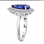 950 Platinum AAAA Tanzanite & Lab Grown Diamond (VS-EF) Solitaire Ring 4.81 Ct, Platinum Wt. 5.40 Gms.