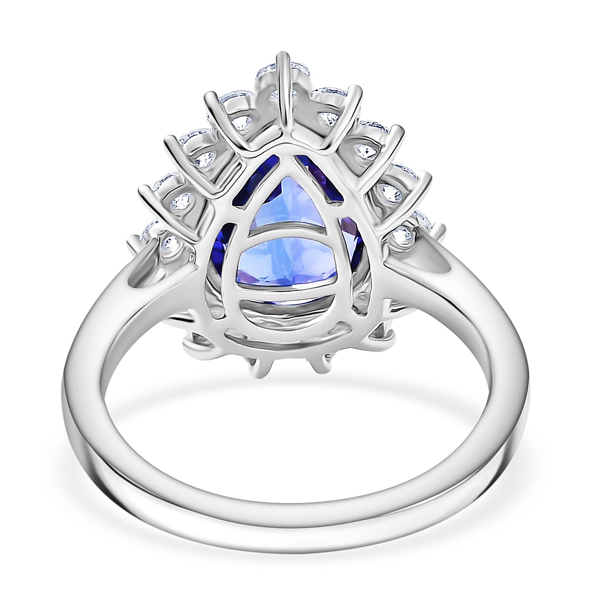LUXURIANT 950 Platinum AAAA Tanzanite and Lab Grown Diamond (VS-E/F) Solitaire Ring 4.71 Ct. Platinum Wt. 5.40 Gms. 8082681 5