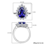950 Platinum AAAA Tanzanite & Lab Grown Diamond (VS-EF) Solitaire Ring 4.81 Ct, Platinum Wt. 5.40 Gms.