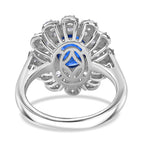 Natural Kashmir Kyanite & White Zircon Cluster Ring in Rhodium Overlay Sterling Silver 3.77 Ct._8083198_4