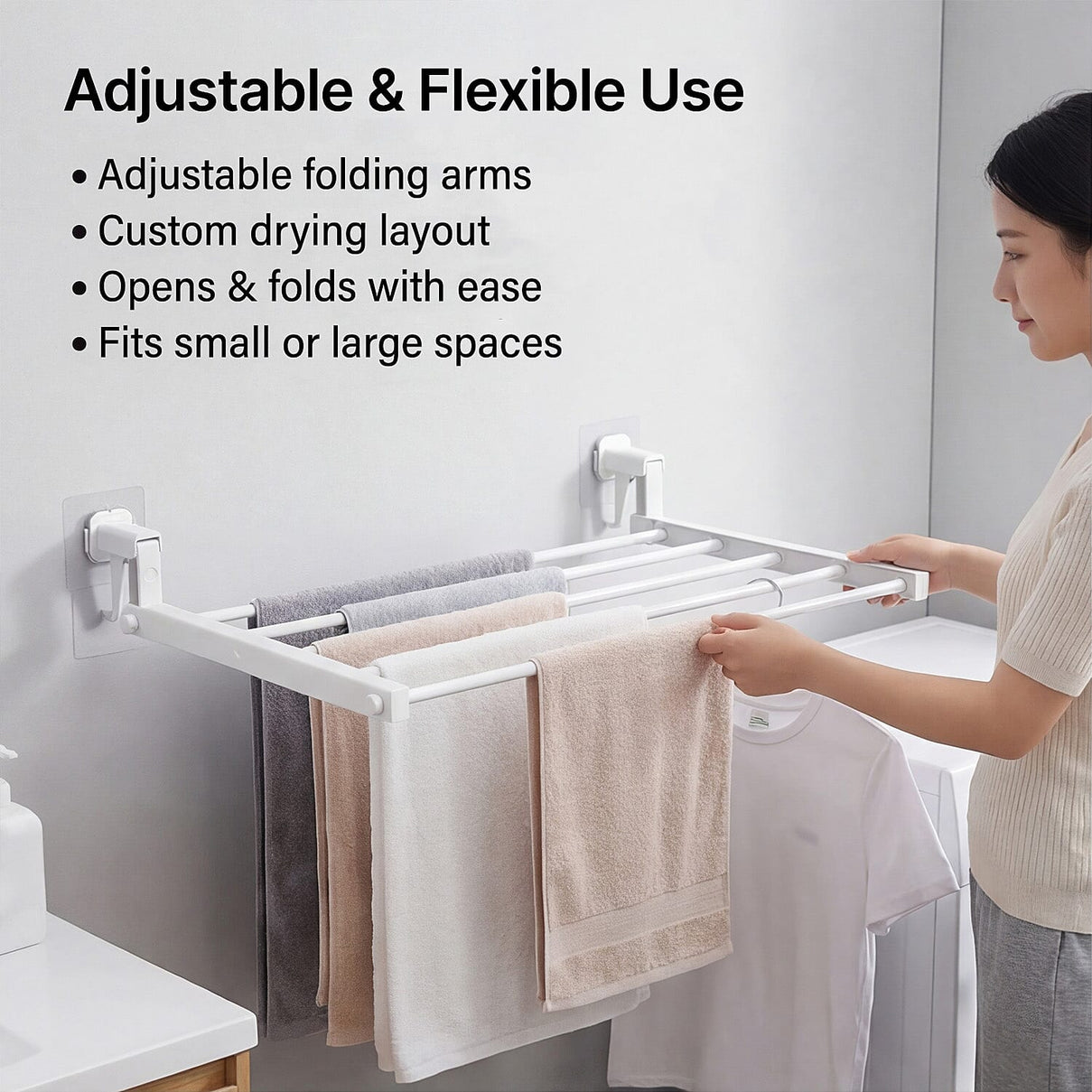 Dry Buddy – Foldable Wall Mount Laundry Rack 8083750 3