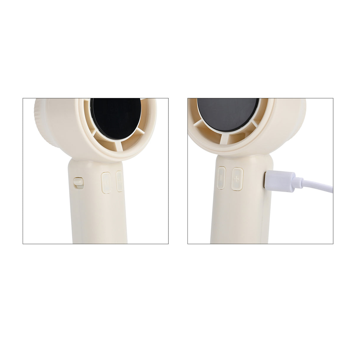 Rechargeable High-Speed Mini Fan with Digital Display and USB-C - White V32699266 8