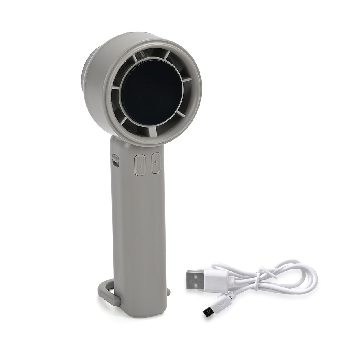 Rechargeable High-Speed Mini Fan with Digital Display and USB-C - Grey V32602730 0