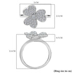 Designer Inspired- Luxuriant Diamond Lab Grown Diamond (SI-G/H) Ring in Platinum Overlay Sterling Silver 1.00 Ct._8083825_4