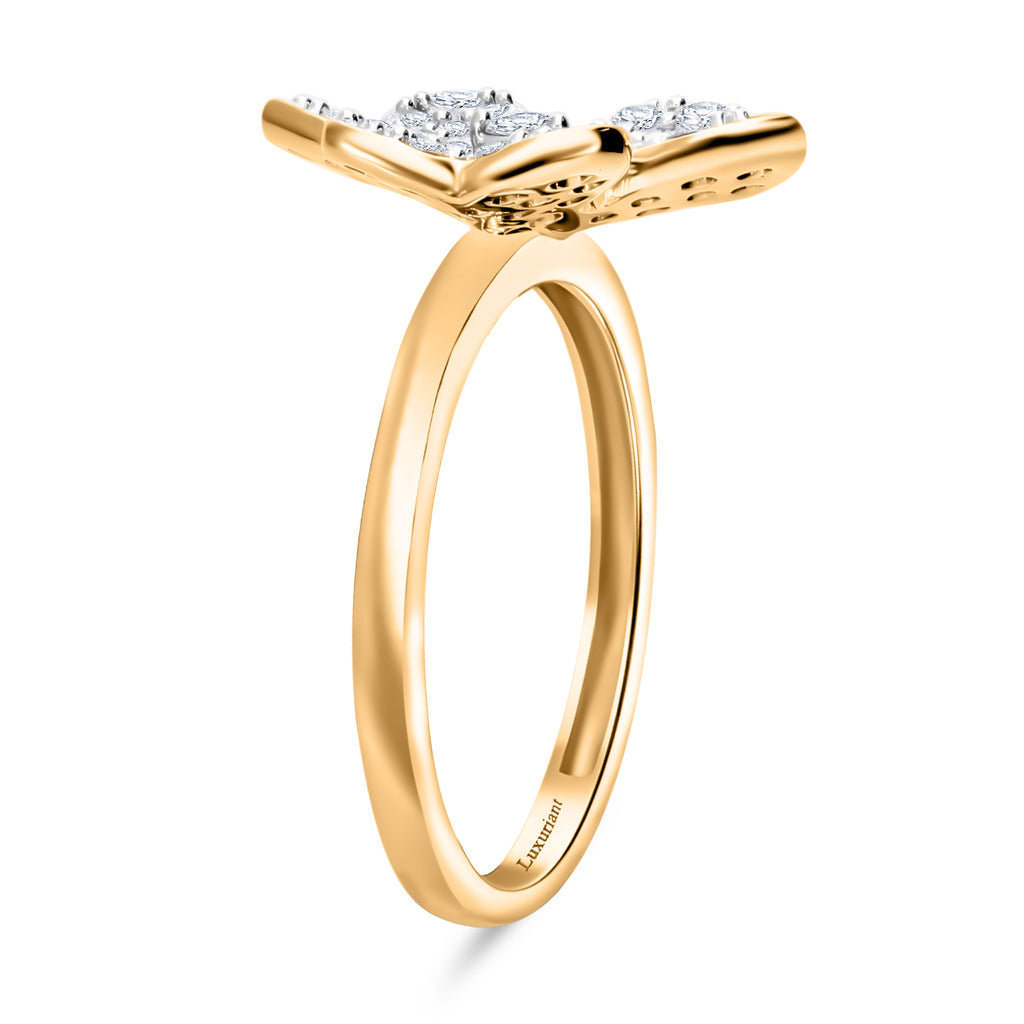 Designer Inspired- Luxuriant Diamond Lab Grown Diamond (SI/G-H) Ring in Vermeil Yellow Gold Plated Sterling Silver 1.03 Ct._8083834_2