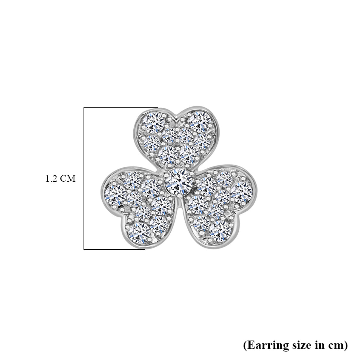 LUXURIANT 0.75 Ct. Lab Grown Diamond  Earring in Platinum Overlay Sterling Silver 8083910 4