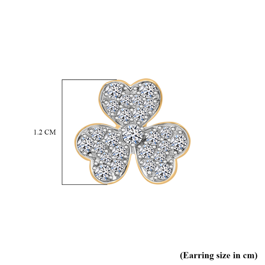 Designer Inspired- Luxuriant Diamond Lab Grown Diamond (SI-G/H) Earring with Push Back in Vermeil Yellow Gold Plated Sterling Silver 0.75 Ct._8083911_3