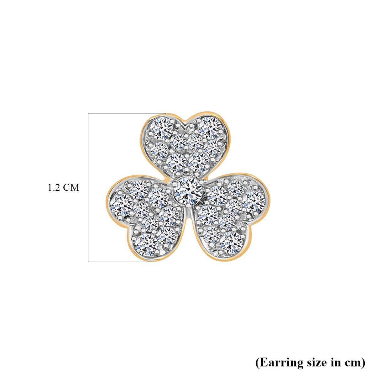 LUXURIANT 0.75 Ct. Lab Grown Diamond  Earring in Vermeil Yellow Gold Plated Sterling Silver 8083911 4