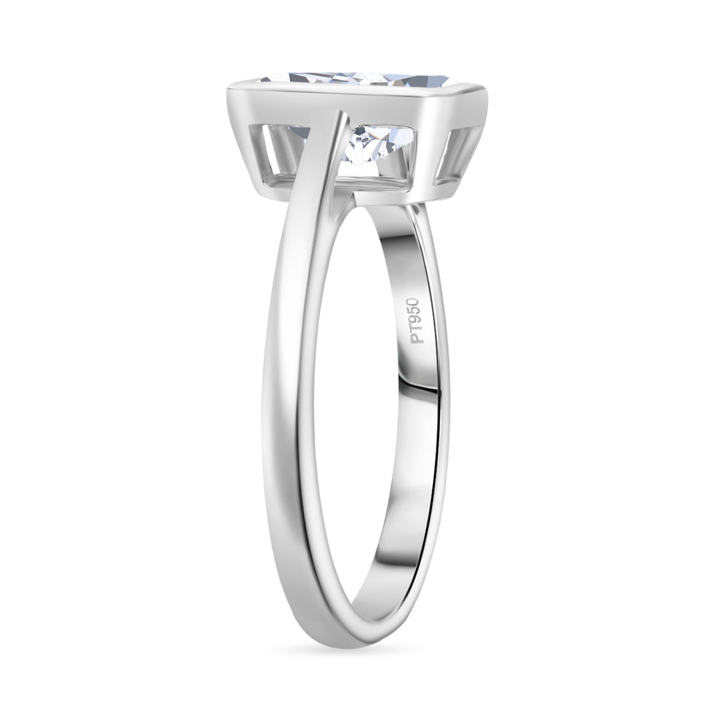 Brithday Deal Launch - Luxuriant 950 Platinum IGI Certified (VS/EF) Lab Grown Diamond Emerald-Cut Solitaire Ring 1.55 Ct, Platinum Wt. 4.56 Gms._8083925_2