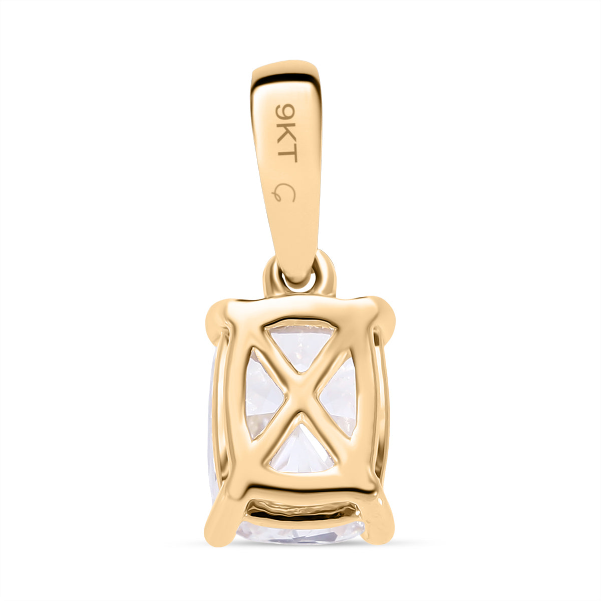 LUXURIANT 1 Ct. Cushion-Cut Lab Grown Diamond Solitaire Pendant in 9K Yellow Gold IGI Certified 8083988 4