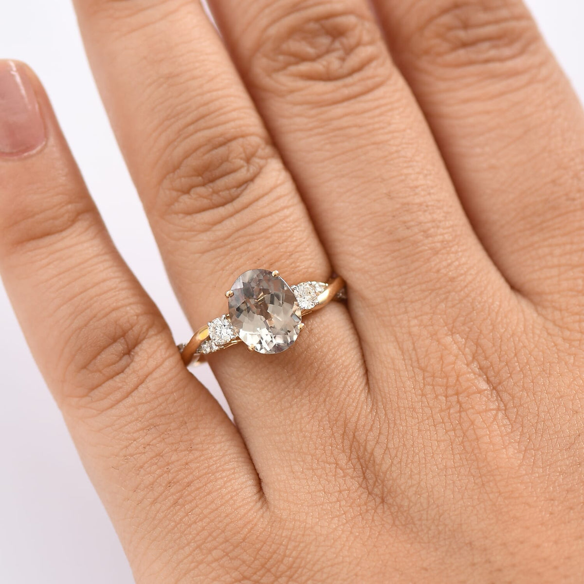 Certified &amp; Appraised LUXORO 14K Yellow Gold AAA Turkizite, White Diamond I2 Ring, 3.42 Ct. 8084155 3