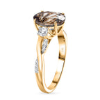14K Yellow Gold AGI Certified AAA Turkizite & White Diamond Ring_8084155_3