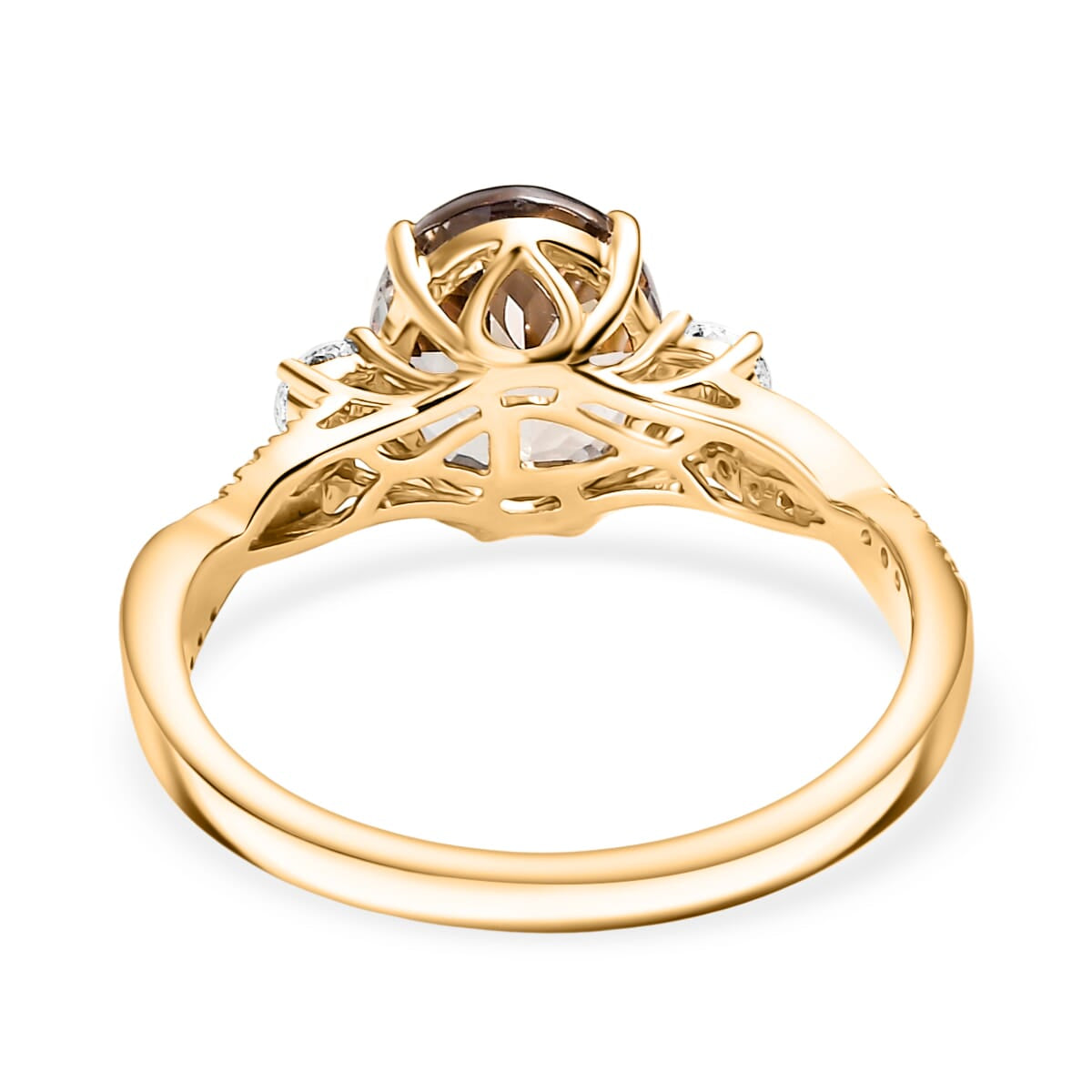 Certified &amp; Appraised LUXORO 14K Yellow Gold AAA Turkizite, White Diamond I2 Ring, 3.42 Ct. 8084155 5