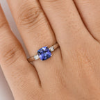 Rhapsody 950 Platinum AGI Certified AAAA Tanzanite & White Diamond (VS/EF) Solitaire Ring 1.55 Ct, Platinum Wt. 4.40 Gms._8084511_2