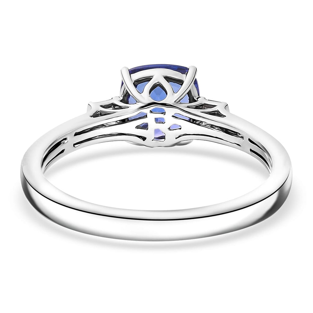 Rhapsody 950 Platinum AGI Certified AAAA Tanzanite & White Diamond (VS/EF) Solitaire Ring 1.55 Ct, Platinum Wt. 4.40 Gms._8084511_4
