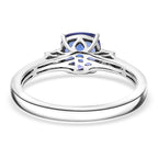 Rhapsody 950 Platinum AGI Certified AAAA Tanzanite & White Diamond (VS/EF) Solitaire Ring 1.55 Ct, Platinum Wt. 4.40 Gms._8084511_4