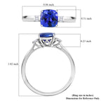 Rhapsody 950 Platinum AGI Certified AAAA Tanzanite & White Diamond (VS/EF) Solitaire Ring 1.55 Ct, Platinum Wt. 4.40 Gms._8084511_5