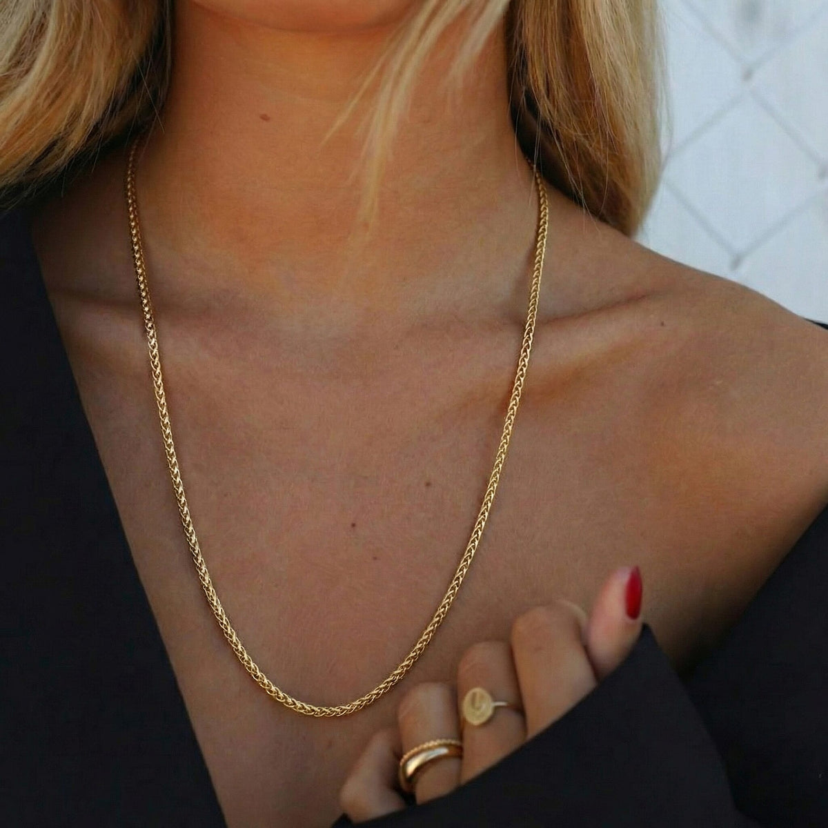 JCK Vegas Find - 22K Yellow Gold ( 91.6% Purity) Spiga Necklace 20 inch 8084788 3