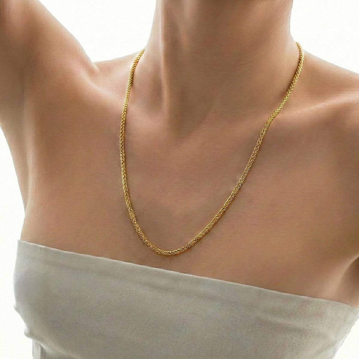 JCK Vegas Find - 22K Yellow Gold ( 91.6% Purity) Spiga Necklace 20 inch 8084788 4