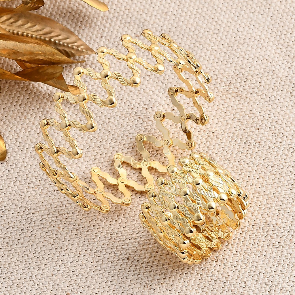 CONCERTINA RING - 9K Yellow Gold Expanding Ring to Bangle, Gold Wt. 8.01 Gms._8084865_1