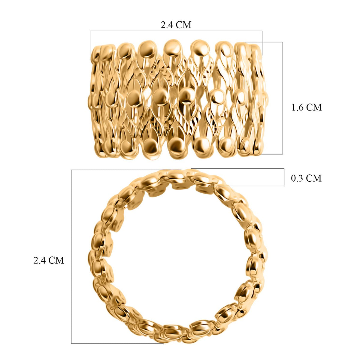 The Royal Concertina Ring - 9K Yellow Expanding Ring to Bangle Gold Wt. 8.01 Gms (Free Size) 8084865 4