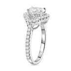 Premium D Colour VVS1 Moissanite GRA Certified Ring in Rhodium Overlay Sterling Silver 2.30 Ct._8084901_2