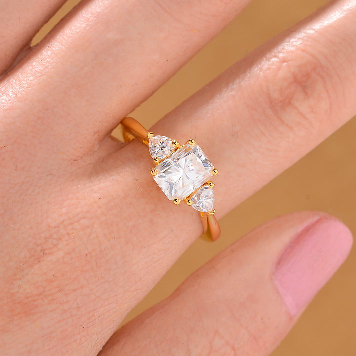 RADIANTA GRA Certified Moissanite D-VVS1 Solitaire Ring in 18K Vermeil Yellow Gold Plated Sterling Silver 2.50 Ct. 8084989 2