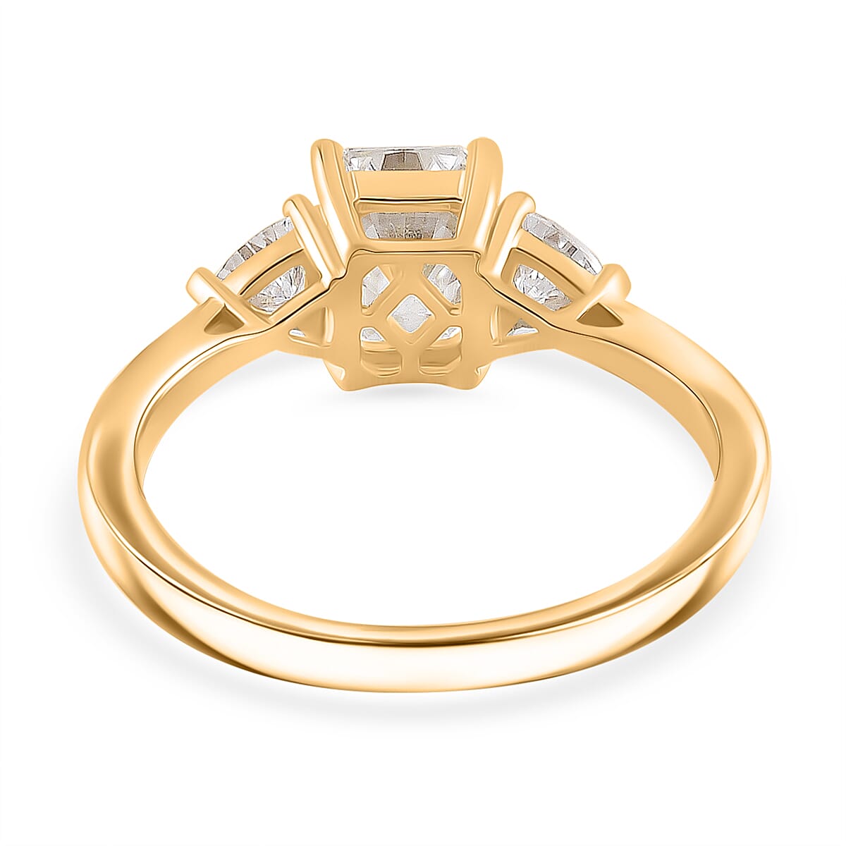 RADIANTA GRA Certified Moissanite D-VVS1 Solitaire Ring in 18K Vermeil Yellow Gold Plated Sterling Silver 2.50 Ct. V32521717 4