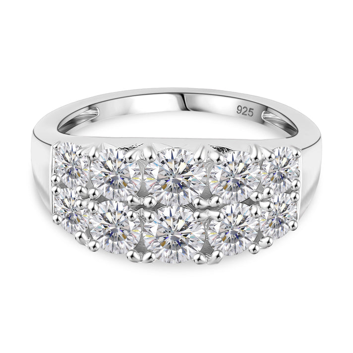 RADIANTA GRA Certified Moissanite D-VVS1 Ring in Rhodium Overlay Sterling Silver 2.36 Ct. 8085088 1