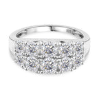 RADIANTA Moissanite - GRA Certified (VVS1/D) Moissanite Ring in Rhodium Overlay Sterling Silver 2.36 Ct._8085090