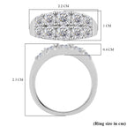 RADIANTA Moissanite - GRA Certified (VVS1/D) Moissanite Ring in Rhodium Overlay Sterling Silver 2.36 Ct._8085090_4