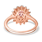 Radiant Ember Garnet & White Zircon Ring in 18K Vermeil Rose Gold Plated Sterling Silver 1.21 Ct._8085447_4