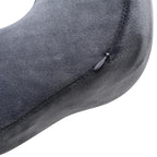 Memory Foam Travel Neck Pillow & Eye Mask Set (Size 30x28cm) - Grey_8085526_8