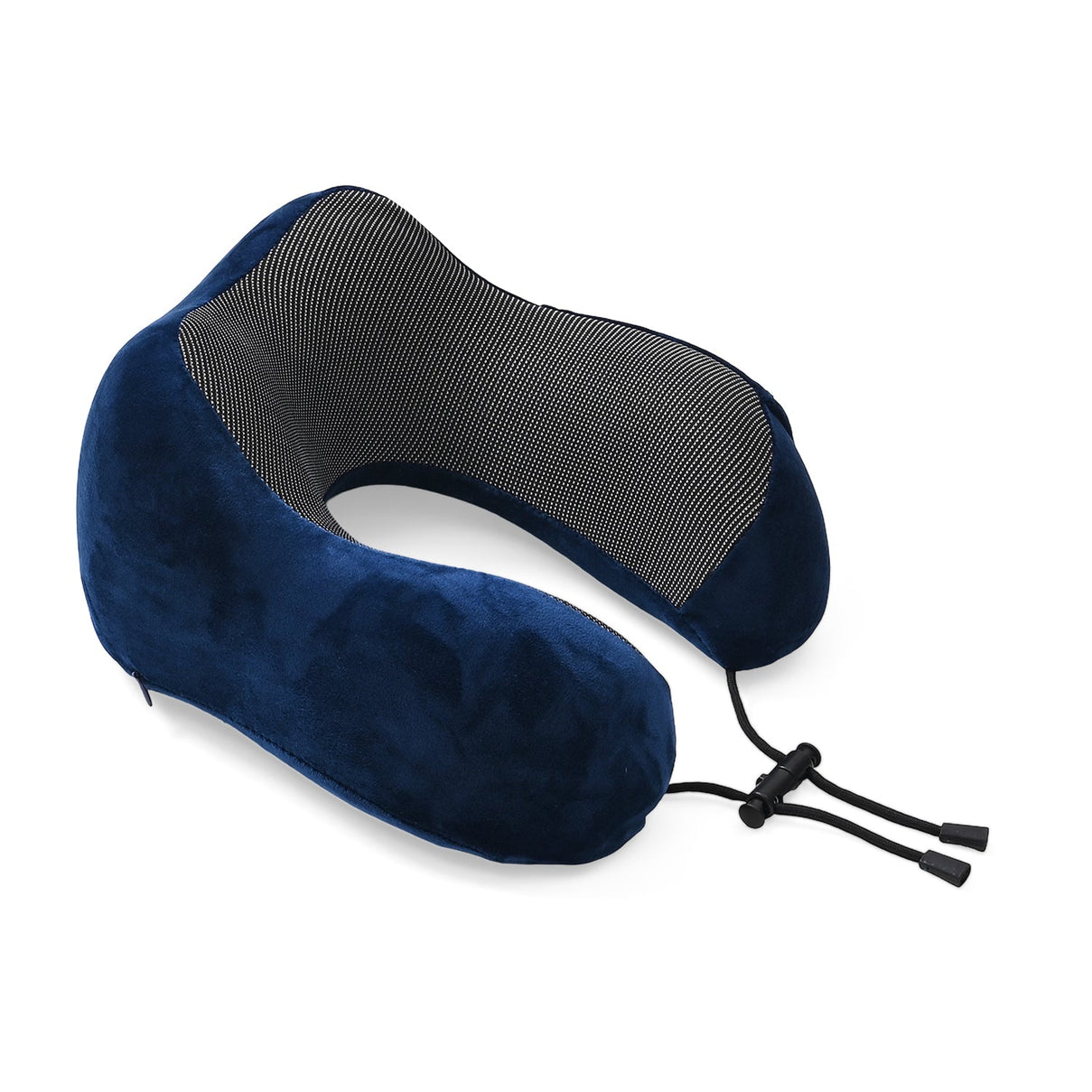 Memory Foam Travel Neck Pillow &amp; Eye Mask Set (Size 30x28cm) - Navy V32346662 3