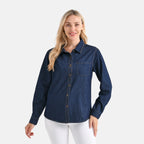La Marey Classic Denim Shirt (Size M, 12-14) - Dark Blue_8085865