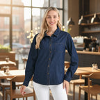 La Marey Classic Denim Shirt (Size M, 12-14) - Dark Blue_8085865_1