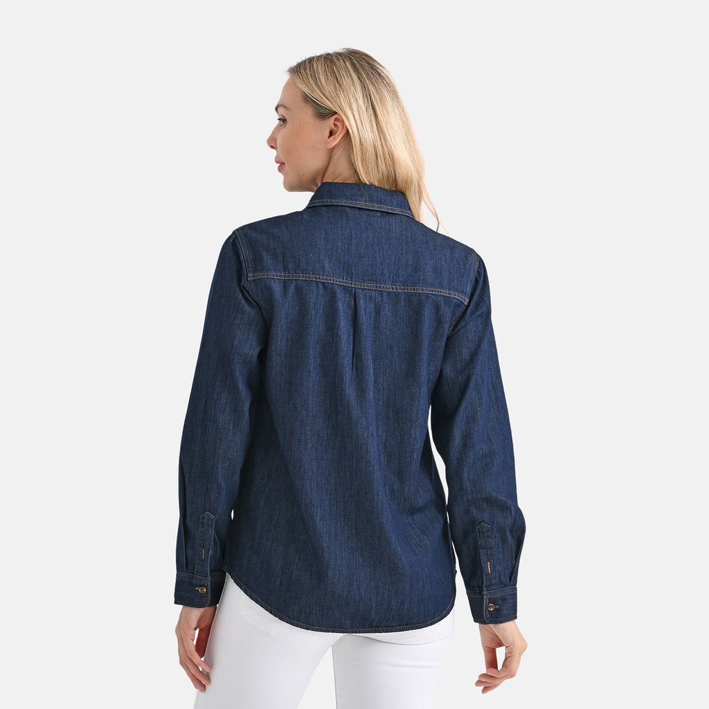La Marey Classic Denim Shirt (Size M, 12-14) - Dark Blue_8085865_2