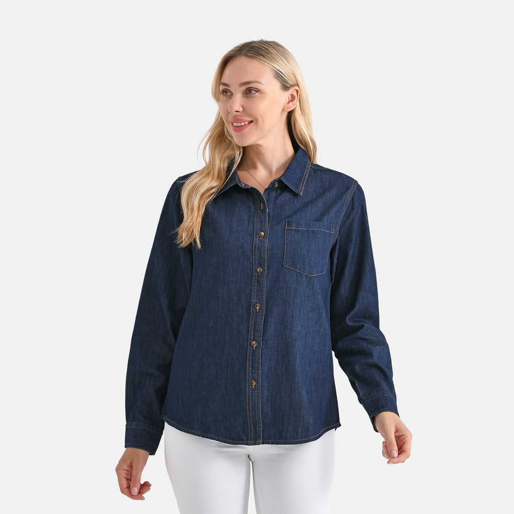 La Marey Classic Denim Shirt (Size M, 12-14) - Dark Blue_8085865_4