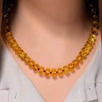 Rare Tucson Find - Natural Honey and Cognac Amber Necklace (Size - 22) with Screw Clasp 100.00 Ct._8086519_1