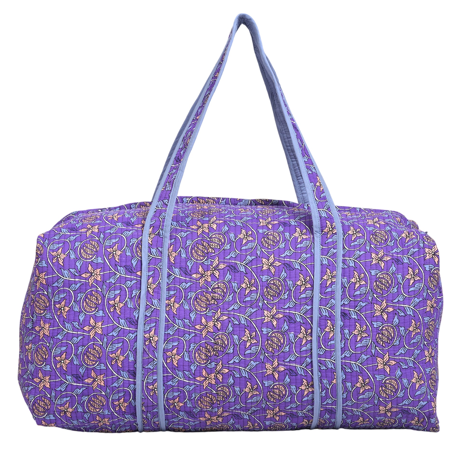 Cotton Quilted Travel Bag with Zipper Closure 8086593 0