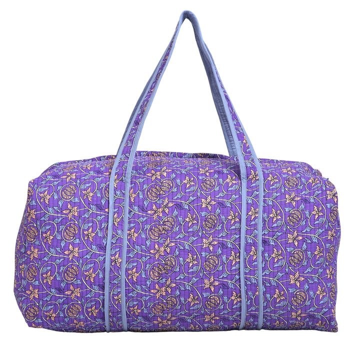 Cotton Quilted Travel Bag with Zipper Closure 8086594 1