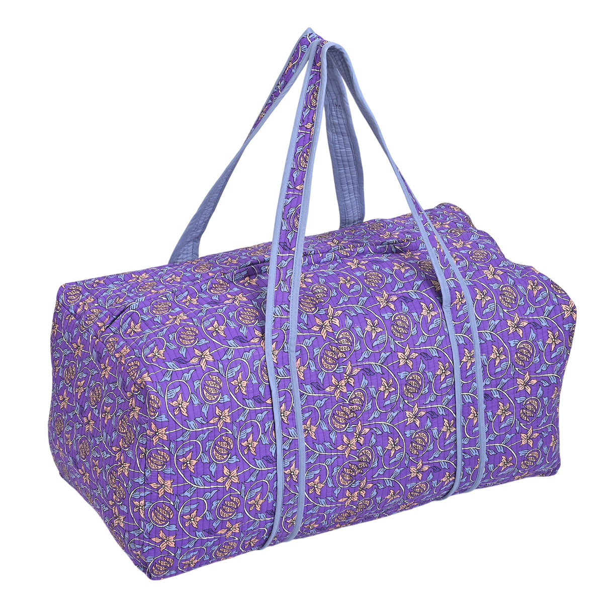Cotton Quilted Travel Bag with Zipper Closure 8086593 2