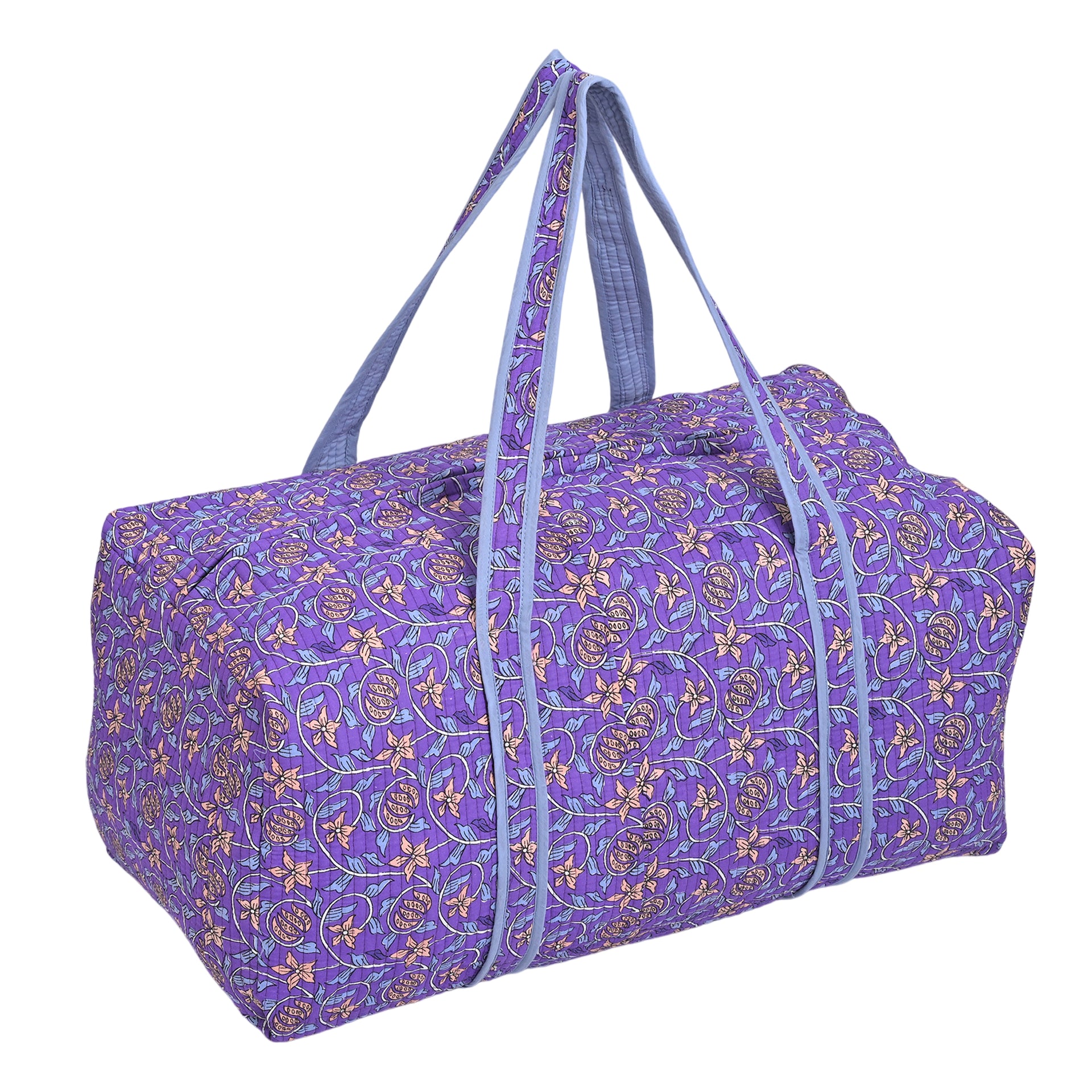 Cotton Quilted Travel Bag with Zipper Closure 8086593 2