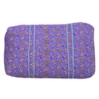 Cotton Hand - Block Floral Print Quilted Travel Duffel Bag - Purple_8086593_3