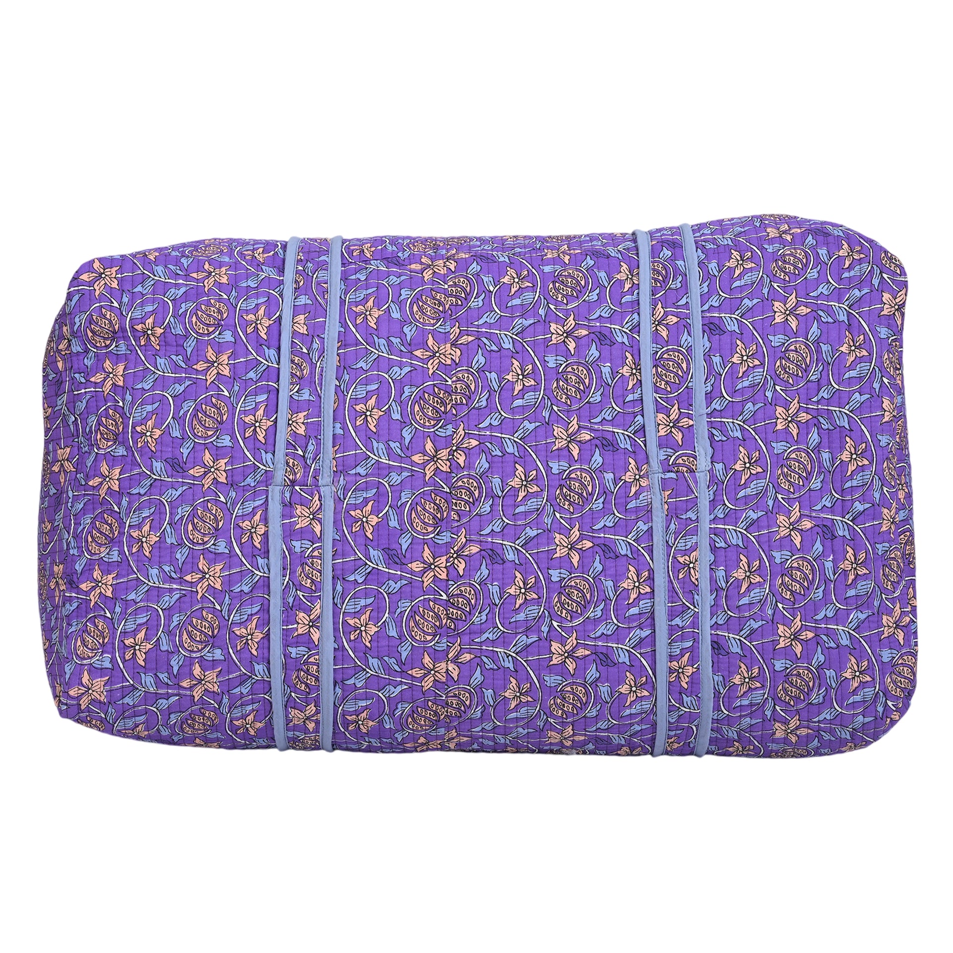 Cotton Quilted Travel Bag with Zipper Closure 8086593 4